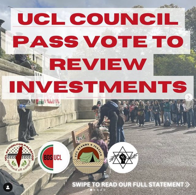 Breaking! UCL Council agree to review investments