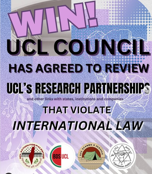 Win! Review of UCL’s research and other ties