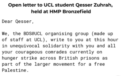 Open Letter to Qesser ZUhrah