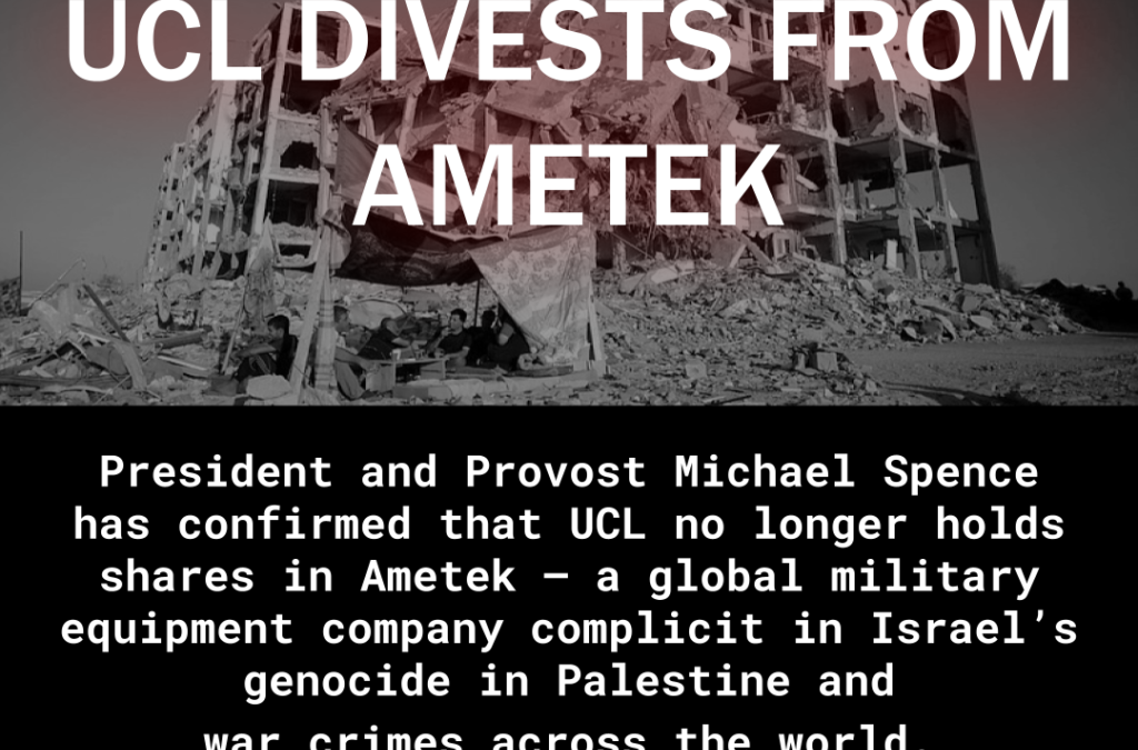 UCL divests from Ametek