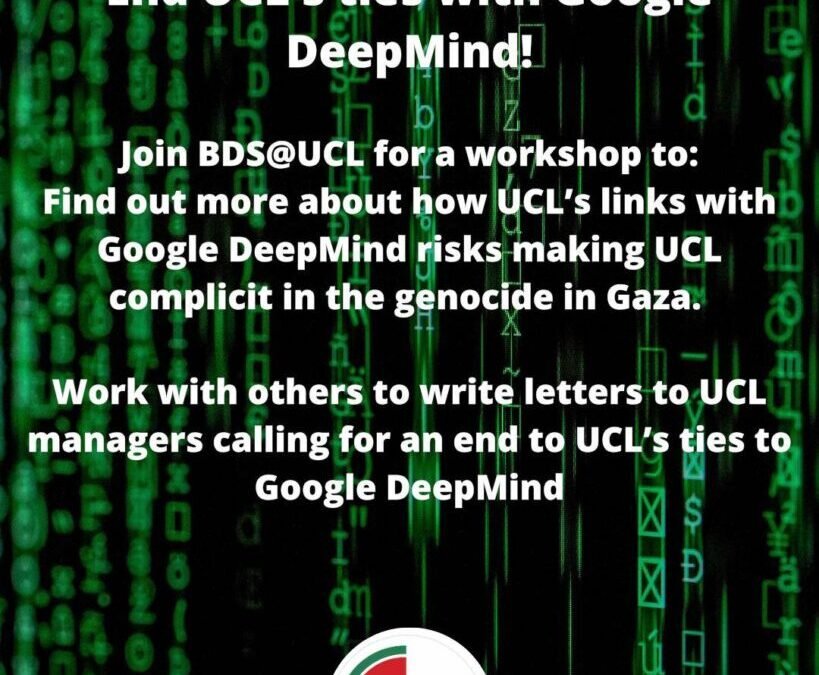 End UCL’s ties with Google DeepMind!